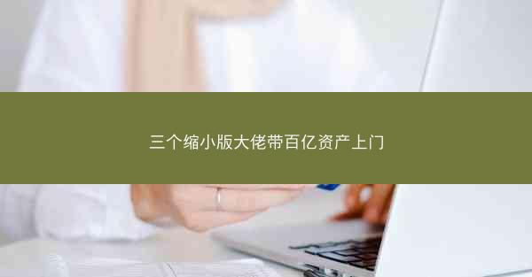 三个缩小版大佬带百亿资产上门