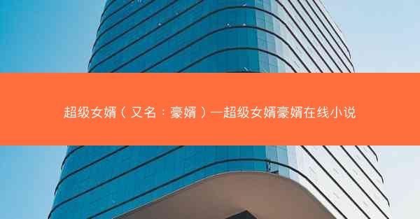 超级女婿（又名：豪婿）—超级女婿豪婿在线小说