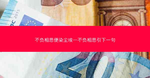 不负相思便染尘埃—不负相思引下一句