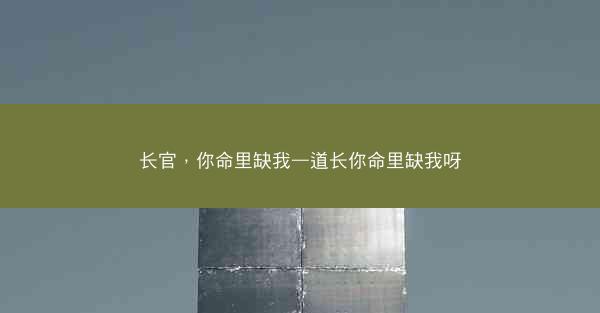 长官，你命里缺我—道长你命里缺我呀