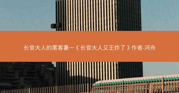 长官大人的黑客妻—《长官大人又王炸了》作者-河舟
