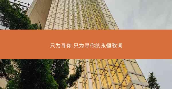 只为寻你-只为寻你的永恒歌词