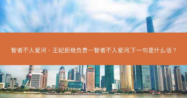 智者不入爱河，王妃拒绝负责—智者不入爱河,下一句是什么话？