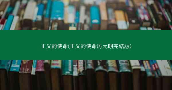 正义的使命(正义的使命厉元朗完结版)