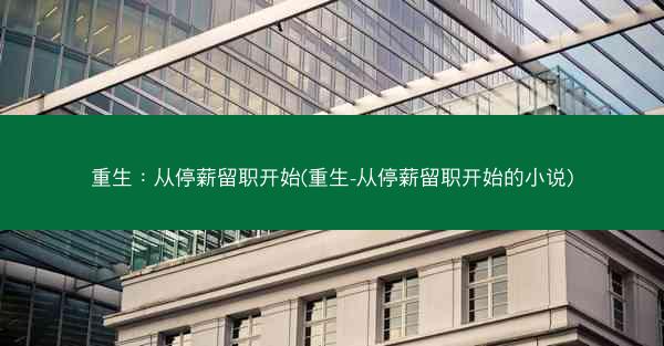 重生：从停薪留职开始(重生-从停薪留职开始的小说)