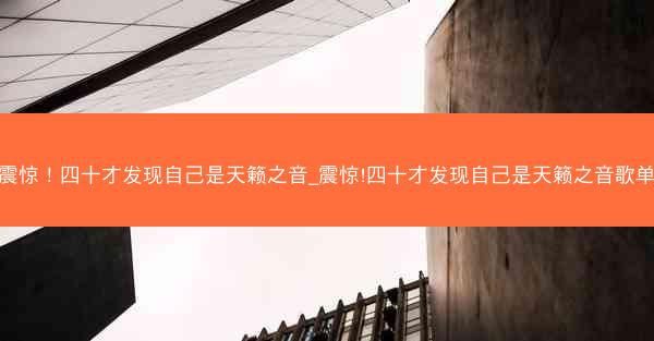震惊！四十才发现自己是天籁之音_震惊!四十才发现自己是天籁之音歌单