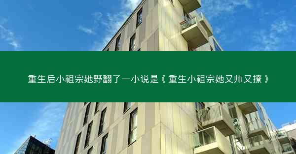 重生后小祖宗她野翻了—小说是《重生小祖宗她又帅又撩》