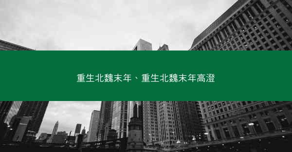 重生北魏末年、重生北魏末年高澄