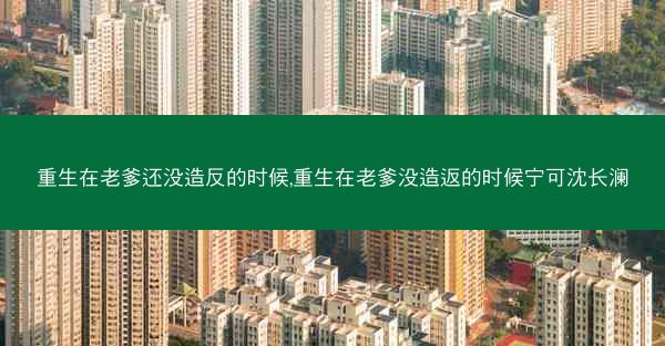 重生在老爹还没造反的时候,重生在老爹没造返的时候宁可沈长澜