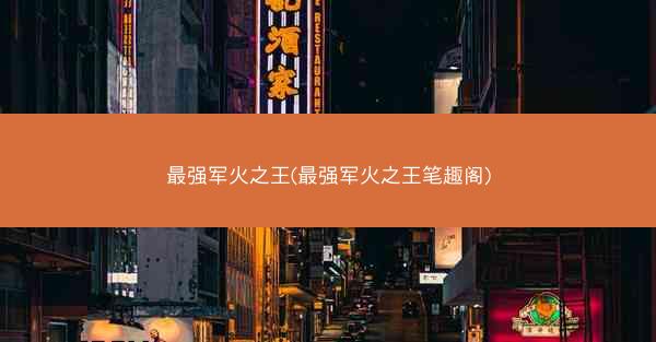 最强军火之王(最强军火之王笔趣阁)