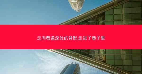 走向巷道深处的背影;走进了巷子里
