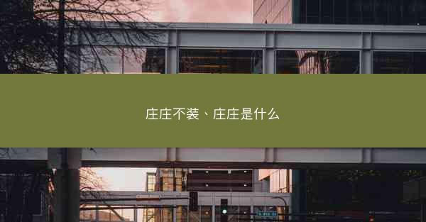 庄庄不装、庄庄是什么