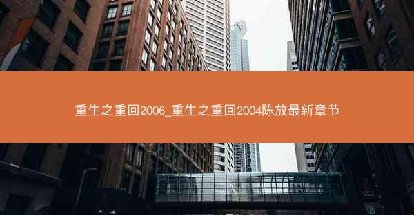 重生之重回2006_重生之重回2004陈放最新章节