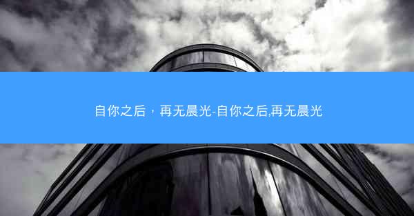 自你之后，再无晨光-自你之后,再无晨光