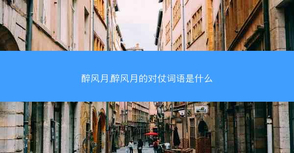 醉风月,醉风月的对仗词语是什么