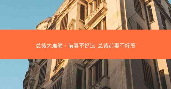 总裁太难缠，前妻不好追_总裁前妻不好惹